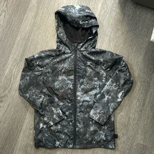 Kid's All in Motion Wind and Water Resistant Zip Up Hooded Jacket Size S 6/7